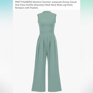 Dress/Casual Light GreenSleeveless Jumpsuit - NWT